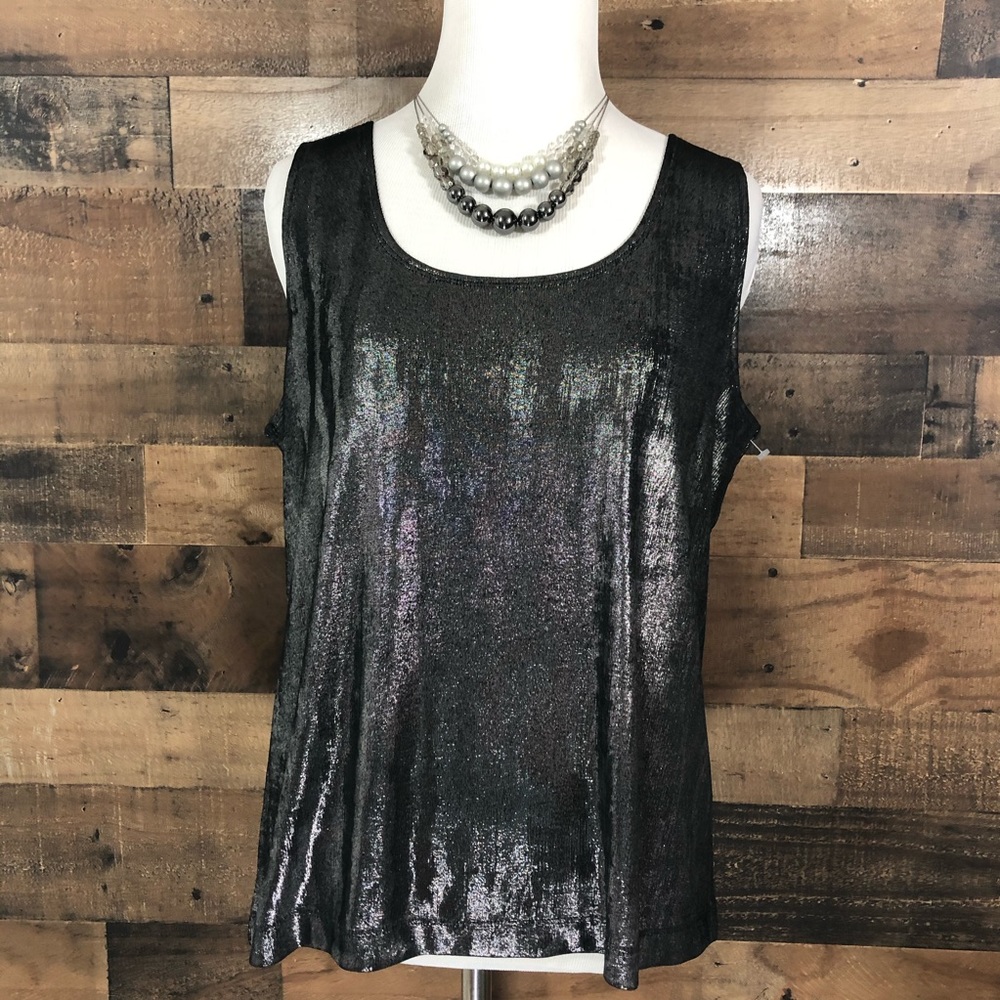 Chico’s Design Shimmery Black Top